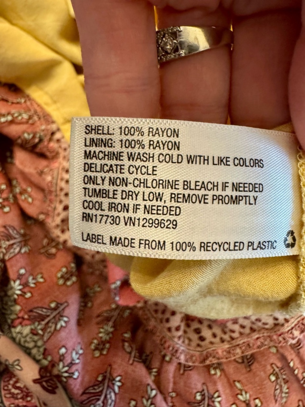 Knox Rose Yellow and Pink Printed Tiered Midi Sundress Size M - Picture 4 of 6